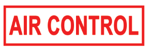 ’AIR CONTROL’ 6’’x2’’ Aluminum Sign MADE IN USA - Fire Sprinkler 2’’x 6’’ Signs
