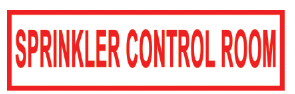 ’SPRINKLER CONTROL ROOM’ 6’’x2’’ Aluminum Sign MADE IN USA - Fire Sprinkler 2’’x 6’’ Signs