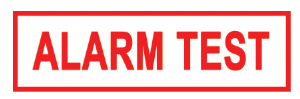 ’ALARM TEST’ 6’’x2’’ Aluminum Sign MADE IN USA - Fire Sprinkler 2’’x 6’’ Signs