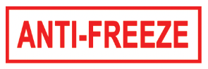 ’ANTI-FREEZE’ 6’’x2’’ Aluminum Sign MADE IN USA - Fire Sprinkler 2’’x 6’’ Signs