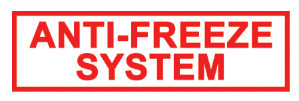 ’ANTI-FREEZE SYSTEM’ 6’’x2’’ Aluminum Sign MADE IN USA - Fire Sprinkler 2’’x 6’’ Signs