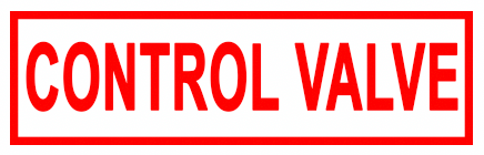 ’CONTROL VALVE’ 6’’x2’’ Aluminum Sign MADE IN USA - Fire Sprinkler 2’’x 6’’ Signs
