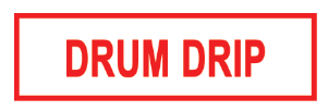 ’DRUM DRIP’ 6’’x2’’ Aluminum Sign MADE IN USA - Fire Sprinkler 2’’x 6’’ Signs