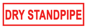 ’DRY STANDPIPE’ 6’’x2’’ Aluminum Sign MADE IN USA - Fire Sprinkler 2’’x 6’’ Signs