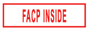 ’FACP INSIDE’ 6’’x2’’ Aluminum Sign MADE IN USA - Fire Sprinkler 2’’x 6’’ Signs