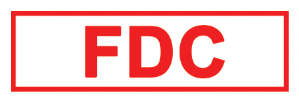 ’FDC’ 6’’x2’’ Aluminum Sign MADE IN USA - Fire Sprinkler 2’’x 6’’ Signs