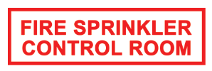 ’FIRE SPRINKLER CONTROL ROOM’ 6’’x2’’ Aluminum Sign MADE IN USA - Fire Sprinkler 2’’x 6’’ Signs