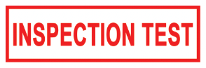 ’INSPECTION TEST’ 6’’x2’’ Aluminum Sign MADE IN USA - Fire Sprinkler 2’’x 6’’ Signs