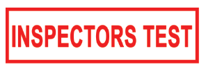 ’INSPECTORS TEST’ 6’’x2’’ Aluminum Sign MADE IN USA - Fire Sprinkler 2’’x 6’’ Signs