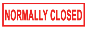 ’NORMALLY CLOSED’ 6’’x2’’ Aluminum Sign MADE IN USA - Fire Sprinkler 2’’x 6’’ Signs