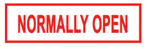 ’NORMALLY OPEN’ 6’’x2’’ Aluminum Sign MADE IN USA - Fire Sprinkler 2’’x 6’’ Signs