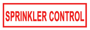 ’SPRINKLER CONTROL’ 6’’x2’’ Aluminum Sign MADE IN USA - Fire Sprinkler 2’’x 6’’ Signs