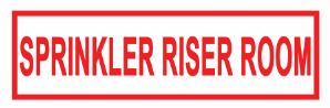’SPRINKLER RISER ROOM’ 6’’x2’’ Aluminum Sign MADE IN USA - Fire Sprinkler 2’’x 6’’ Signs