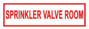 ’SPRINKLER VALVE ROOM’ 6’’x2’’ Aluminum Sign MADE IN USA - Fire Sprinkler 2’’x 6’’ Signs