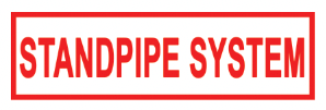 ’STANDPIPE SYSTEM’ 6’’x2’’ Aluminum Sign MADE IN USA - Fire Sprinkler 2’’x 6’’ Signs